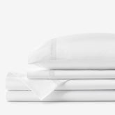 Hewett Luxe Smooth Egyptian Cotton Sateen Bed Sheet Set - White, Queen