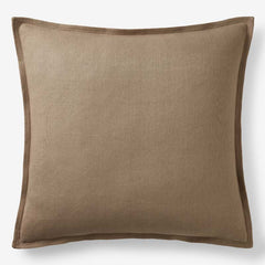 Linen Decorative Square Pillow Cover - Taupe, 24 in. x 24 in.