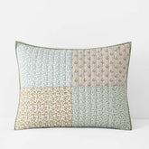 Megara Patchwork Quilted Sham - Green, King