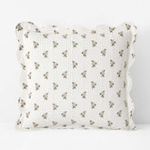 Flower Delight Reversible Quilted Sham - Ivory, Euro
