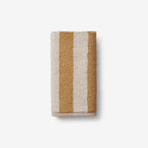 Reversible Stripe Turkish Cotton Hand Towel - Dark Honey