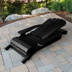 Folding and Reclining Adirondack Chair - Black