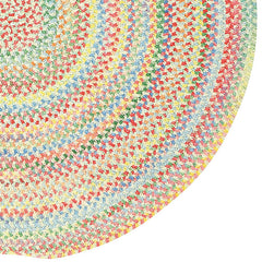 Garden Stripe Reversible Braided Cotton Rug - Multi, 5' x 5' Round