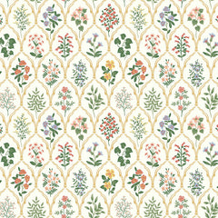 Hawthorne Traditional Wallpaper - Cream, Roll