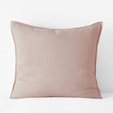 Premium Breathable Washed Linen Solid Sham - Rose Smoke, Euro