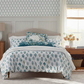Hawthorne Classic Cool Cotton Percale Duvet Cover - Teal, Full/Queen