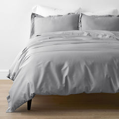 Classic Smooth Rayon Made From Bamboo Sateen Bed Duvet Cover - Pebble Gray, Twin/Twin XL