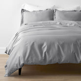 Classic Smooth Rayon Made From Bamboo Sateen Bed Duvet Cover - Pebble Gray, King/Cal King