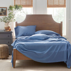 Classic All Season Breathable Cotton Knit Blanket - Blue, Full/Queen