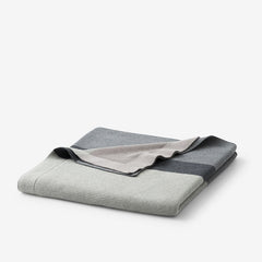 Classic All Season Breathable Cotton Knit Throw - Gray Stripe