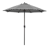 Round Outdoor Patio Umbrella, Aluminum with Auto Tilt Crank - Bronze Finish, Cabana Classic, 7.5'