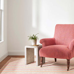 Long Slade Handwoven Cotton Rug - Red, 5' x 8'
