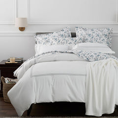 Dorset Stripe Luxe Smooth Egyptian Cotton Sateen Pillowcase Set - Gray, Standard