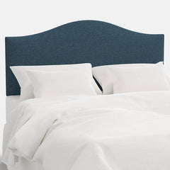 Saddle Textured Linen Headboard - Navy, Cal King