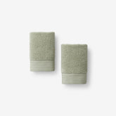 Plush Spa Solid Washcloths, Set of 2 - Willow