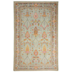 Mara Hand Knotted Wool Rug - Sky Blue, 6' x 9'