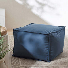Indoor/Outdoor Pouf - Sapphire, Medium