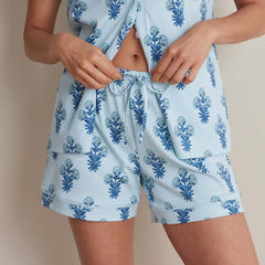 Printed Peruvian Cotton Women's Shorts Set - Suhana, XS