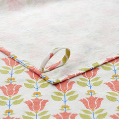 Mix & Match Printed Cotton Tea Towels, Set of 2 - Coral Red