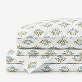 Idril Classic Cool Cotton Percale Bed Sheet Set - Flower, King