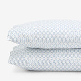 Feliciana Geo Garment Washed Cotton Percale Pillowcase Set - Blue Multi, Standard