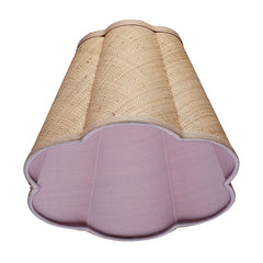 Raffia Scalloped Lamp Shade - Natural, Large