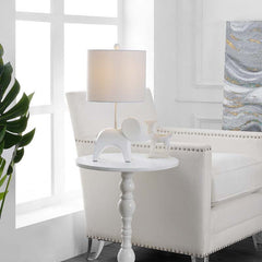 Ceramic Animal Table Lamp - White, Elephant