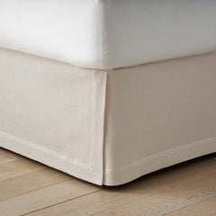 Matelassé 18 in. Bed Skirt - Textured Stripe Ivory, Queen