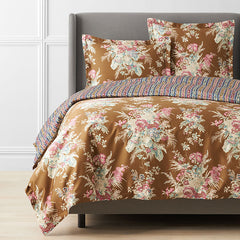 Malti Premium Smooth Sateen Reversible Duvet Cover - Gold, Full