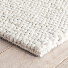 Chunky Handwoven Wool Rug - Ivory, 6' x 9'