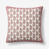 Jiya Reversible Decorative Square Pillow Cover - Red Multi, 20 in. x 20 in.