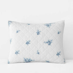 Brinda Floral Quilted Sham - White, King