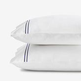 Dorset Stripe Luxe Smooth Egyptian Cotton Sateen Pillowcase Set - Blue, Standard