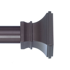 Flared Square Finial and 1" diameter Rod Set - Black, 96"