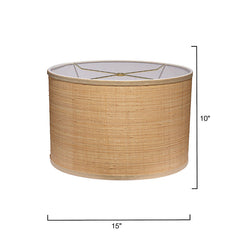 Natural Raffia Lamp Shade - Natural, Small