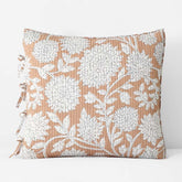 Feliciana Chrysanthemum Reversible Quilted Sham - Clay, Euro