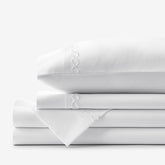 Marcella Premium Smooth Egyptian Cotton Sateen Bed Sheet Set - White, Cal King