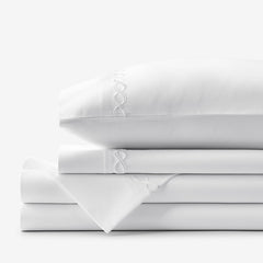 Marcella Premium Smooth Egyptian Cotton Sateen Bed Sheet Set - White, Cal King