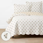 Flower Delight Reversible Quilt - Ivory, King/Cal. King