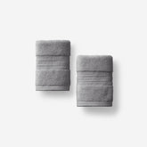 Mirage Aegean Cotton Washcloths, Set of 2 - Slate Gray