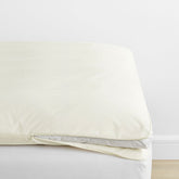 Classic Cool Cotton Percale Mattress Topper Cover - Cream, Full