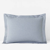 Classic Stripes and Plaids Cool Yarn-Dyed Cotton Percale Sham - Stripe White/Blue, King