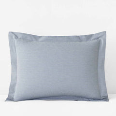 Classic Stripes and Plaids Cool Yarn-Dyed Cotton Percale Sham - Stripe White/Blue, Standard