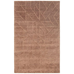 Relief Hand Tufted Wool Rug - Rust, 5' x 8'