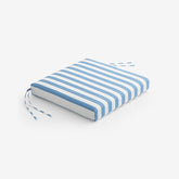 Replacement Knife Edge Chair Cushion - Narrow Stripe Air Blue, 18 in. x 18 in.