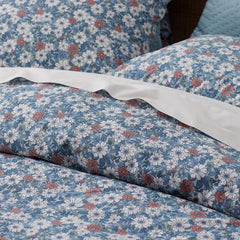Julienne Classic Cool Cotton Percale Sham - Floral Blue, Standard