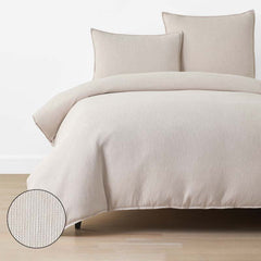 Mini Waffle Duvet Cover - Buff, Full/Queen