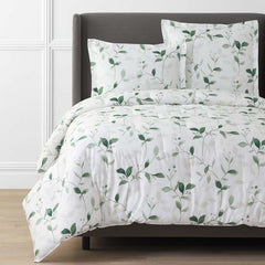 Botanic Meadow Premium Smooth Wrinkle-Free Sateen Comforter - Evergreen, Twin/Twin XL