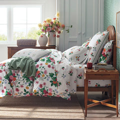Dahlia Classic Cool Cotton Percale Comforter - White Multi, Twin/Twin XL
