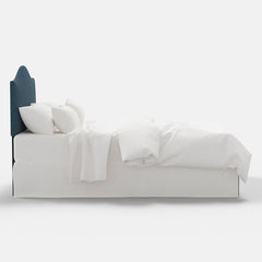 Saddle Textured Linen Headboard - Navy, King